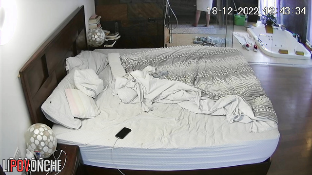 Right after her shower, she went to bed and started reading messages