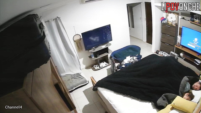 The sleeping wife woke up from a thick cock entering her vagina
