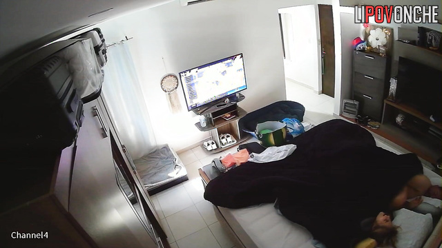 A married couple has hot, intense sex under a warm blanket while no one is home