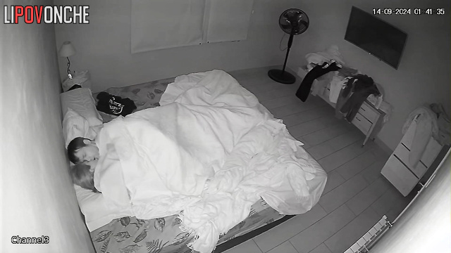 The husband entered the bedroom and rushed to lick his wife's sweet pussy