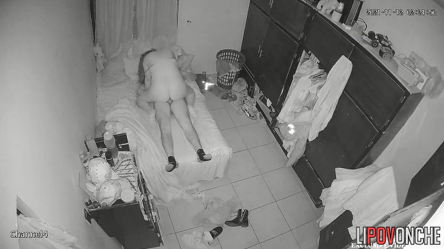 A bearded man woke up and shoved his big cock into his sleeping wife's cunt