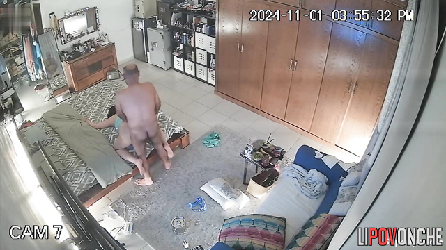 Chubby milf offers her curvy ass to her older bald husband's cock