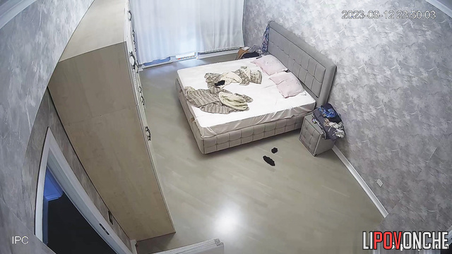 An excited bearded man boldly pulls down the panties of a surprised mommy and fucks her