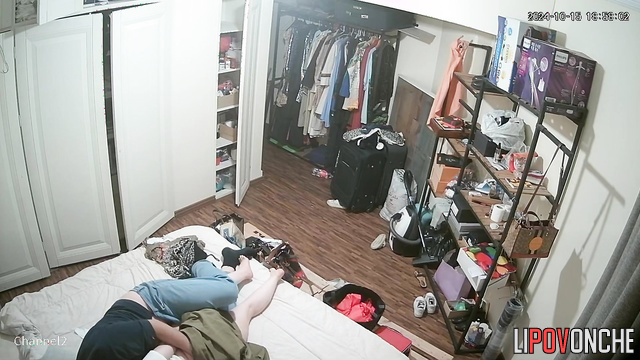 Couple teasing each other (maybe they want to fuck)