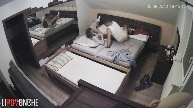 Husband and wife enjoying hot oral sex (as a foreplay)