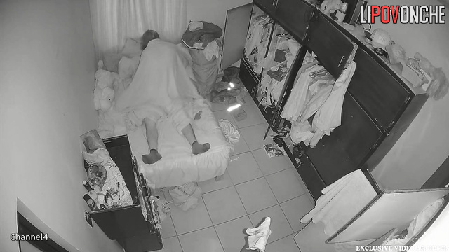 He never takes off his socks during sex, bedroom tape