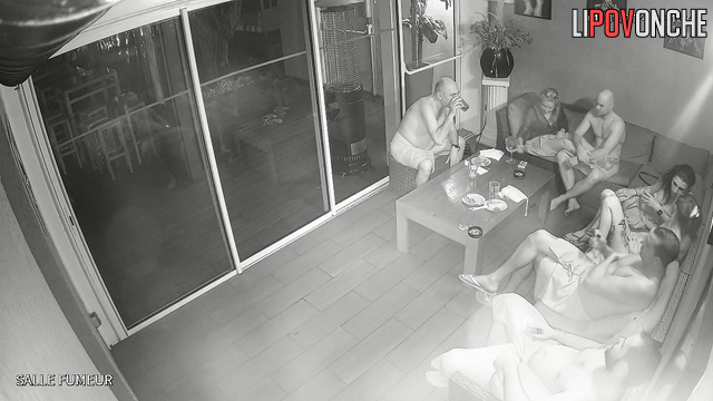 They chat naked about serious things (swinger party)