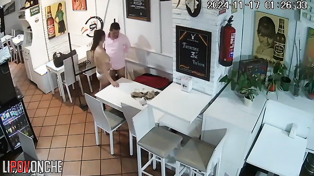 Colleagues always dreamed of doing it at work (in cafe)