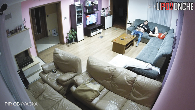 Double handjob between horny spouses (porn watching)