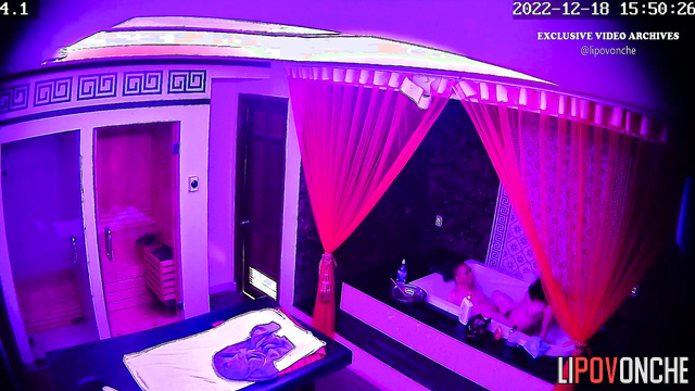 Prostitute serving a client in the typical asian sauna