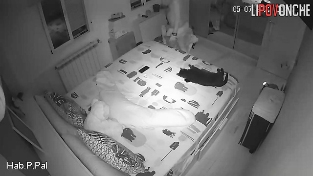 Sleeping & naked couple enjoying calm after nice sex