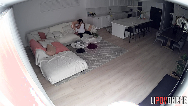 Her lingerie isn't necessary when she is with me [sex in the living room]