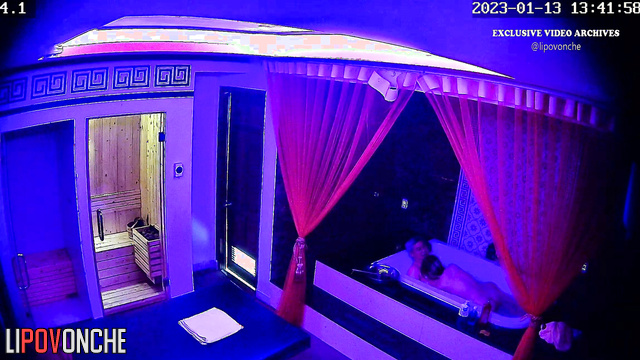 Two young prostitutes gave an old stallion a massage